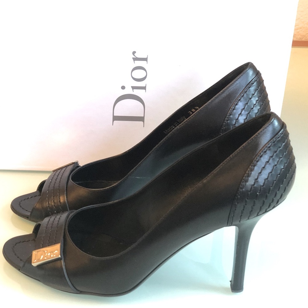 Like New Dior “Sum Sellier” Peep-toe Pump in size 38.5